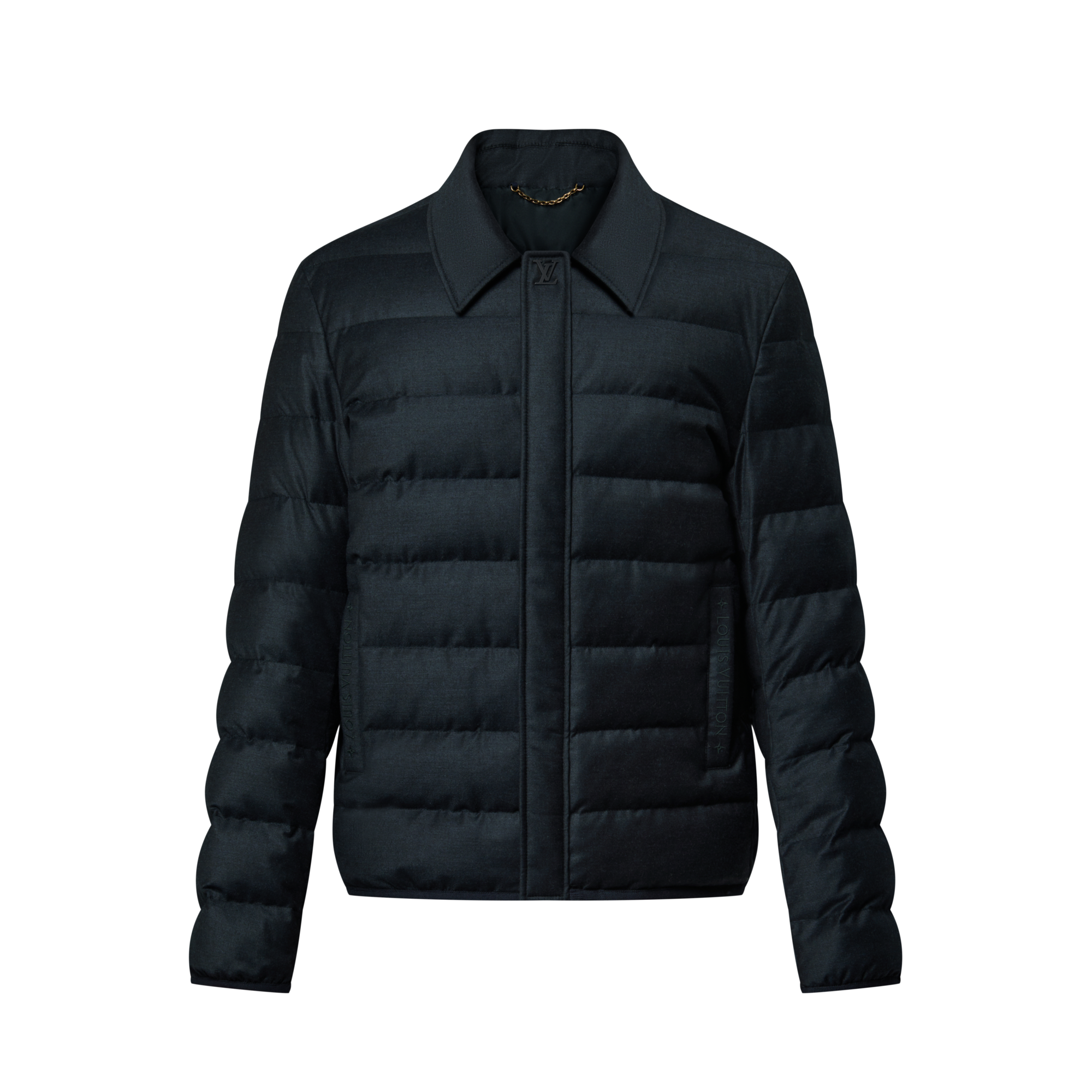  의류 아우터 & 코트 울-실크 블렌드 라이트 다운 블루종 | 루이비통 공식 온라인 스토어® (크게 보기)
