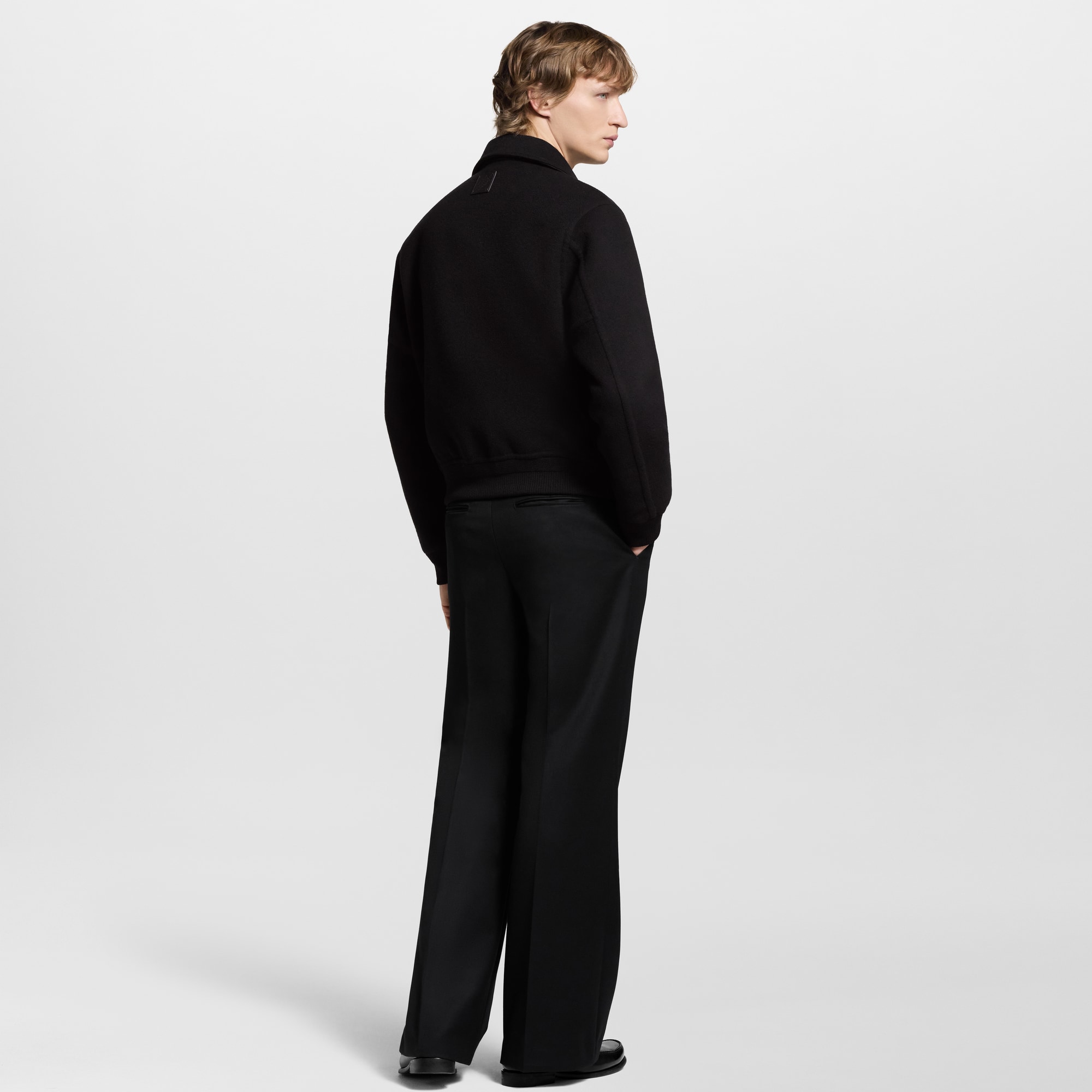  의류 아우터 & 코트 울-실크 더블 페이스 블루종 | 루이비통 공식 온라인 스토어® (크게 보기)